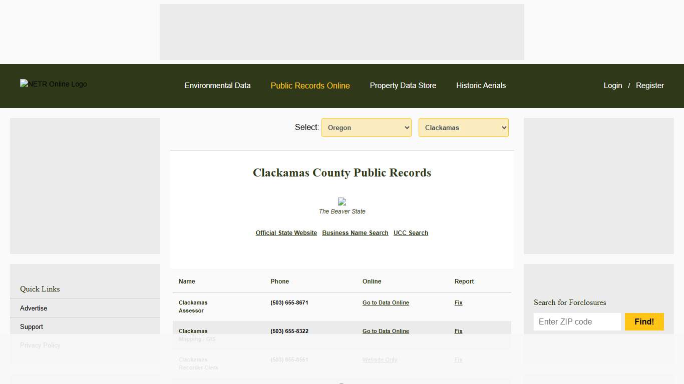 NETR Online • Clackamas • Clackamas Public Records, Search Clackamas Records, Clackamas Property Tax, Oregon Property Search, Oregon Assessor